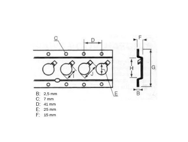 Bindrail per meter | Afbeelding 2 | AHW Parts